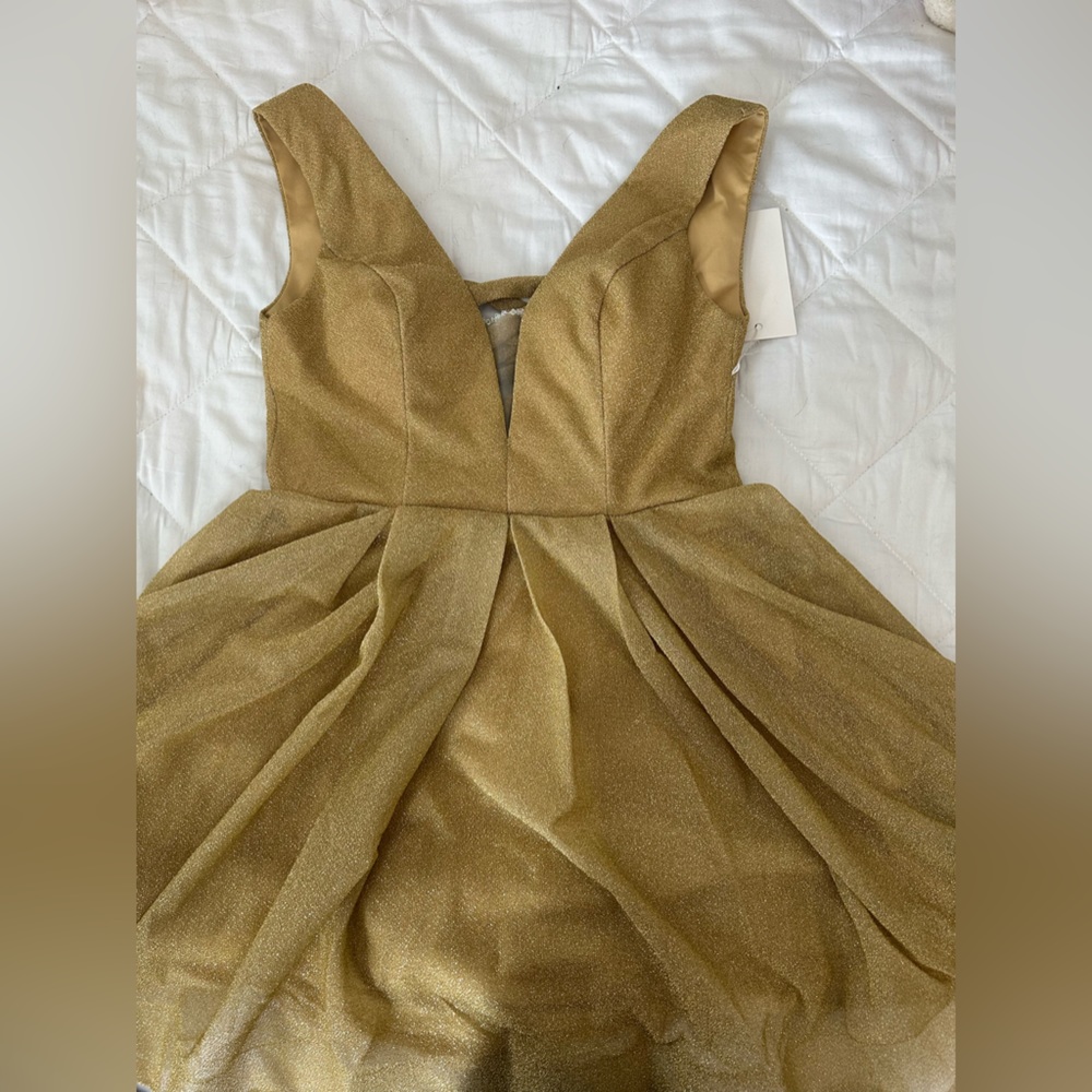 Golden Witness of Love Homecoming Dress